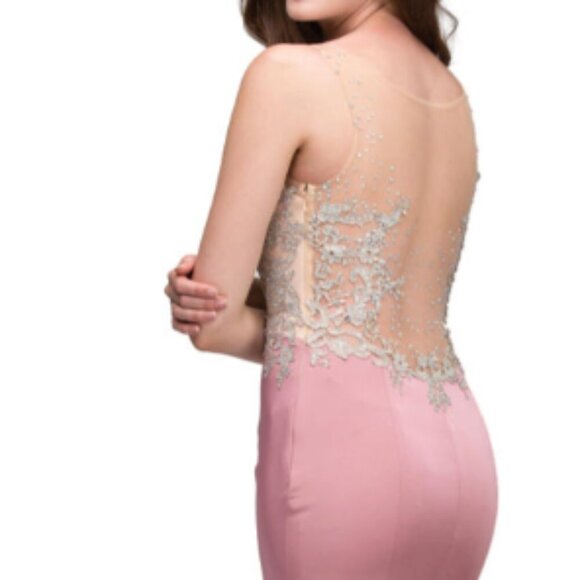 Abby Paris by Lucci Lu, Prom Dress Formal Gown, Style 93019, Blush Pink, Size 4 - Picture 5 of 16